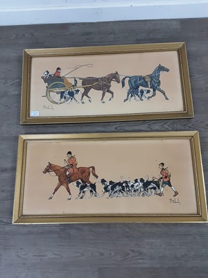 Lot 415 - A PAIR OF HUNTING THEMED WATERCOLOURS