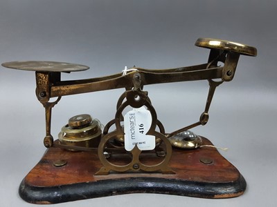 Lot 416 - A PAIR OF 19TH CENTURY  POSTAL SCALES