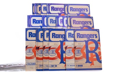 Lot 1512 - A COLLECTION OF RANGERS FOOTBALL CLUB PROGRAMMES