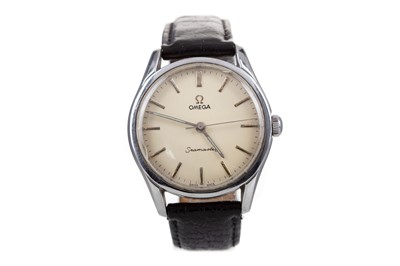 Lot 851 - A GENTLEMAN'S OMEGA SEAMASTER STAINLESS STEEL MANUAL WIND WRIST WATCH
