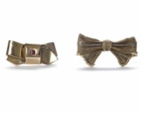 Lot 80 - TWO MID TWENTIETH CENTURY BOW BROOCHES...