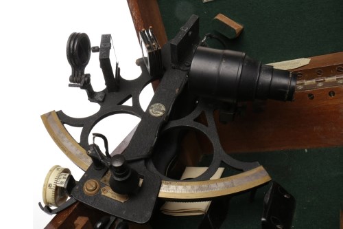 Lot 1033 - SEXTANT BY HENRY HUGHES & SON OF LONDON number...