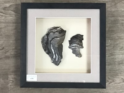 Lot 478 - A CONTEMPORARY DISPLAY OF FOLDED SCHIST
