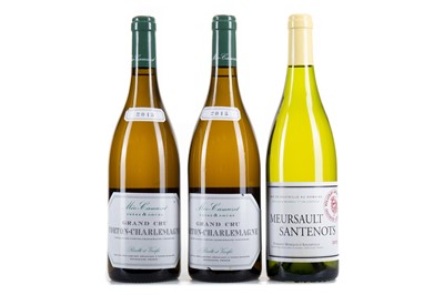 Lot 157 - 2015 CORTON-CHARLEMAGNE GRAND CRU 75CL AND DOMAINE MARQUIS D'ANGERVILLE 2015 MEURSAULT SANTENOTS 1ER CRU 75CL