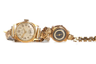 Lot 858 - TWO LADY'S GOLD MANUAL WIND WRIST WATCHES