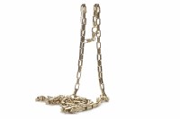 Lot 93 - NINE CARAT GOLD CHAIN NECKLACE formed by...