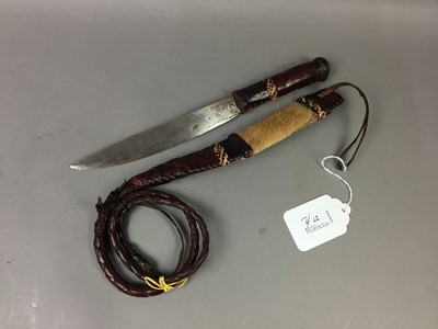 Lot 27 - A COMBINATION KNIFE/WHIP AND SWORD