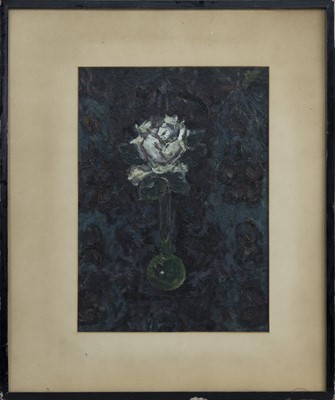 Lot 236 - STILL LIFE WITH FLOWER, AN OIL BY JOHN MILLER