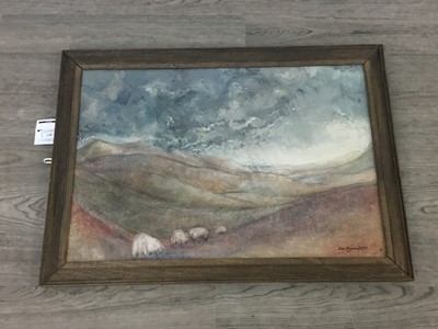 Lot 138 - SHEEP ON MOORS OIL ON BOARD BY SUE HAYWARD AND TWO OTHERS