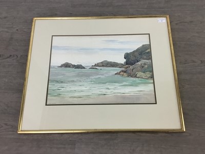 Lot 161 - POLLARAIN BAY, IONA, A WATERCOLOUR BY HUGH GAVIN