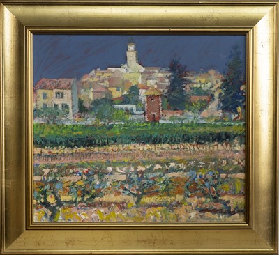 Lot 160 - CONTINENTAL FIELDS, AN OIL BY WILLIAM BIRNIE