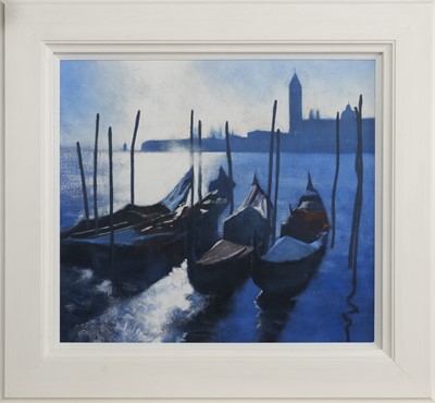 Lot 166 - FOUR GONDOLAS, AN ACRYLIC BY PETER NARDINI