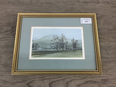 Lot 193 - THREE LANDSCAPES WATERCOLOURS