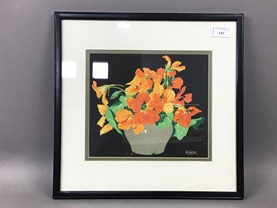 Lot 143 - NASTURIUM, A WOODBLOCK PRINT