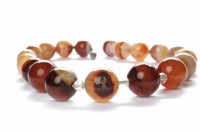 Lot 109 - EARLY TWENTIETH CENTURY BANDED AGATE AND...