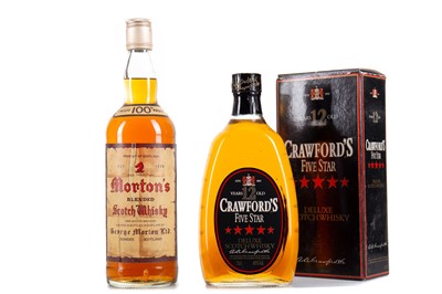 Lot 184 - MORTON'S 100° PROOF 75CL AND CRAWFORD'S 5 STAR 75CL