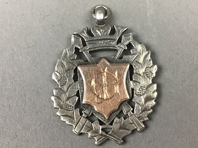 Lot 235 - A SILVER MEDAL ALONG WITH OTHER ITEMS