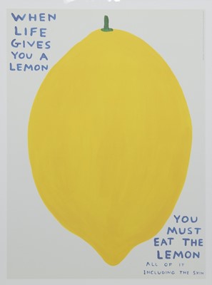 Lot 118 - WHEN LIFE GIVES YOU A LEMON, A LITHOGRAPH BY DAVID SHRIGLEY