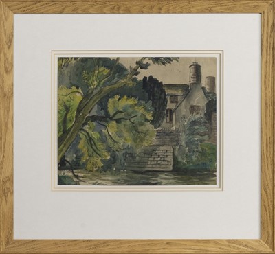 Lot 31 - HOUSE WITH THE FALLING TREE, CUMBERLAND, A WATERCOLOUR BY WILLIAM WILSON