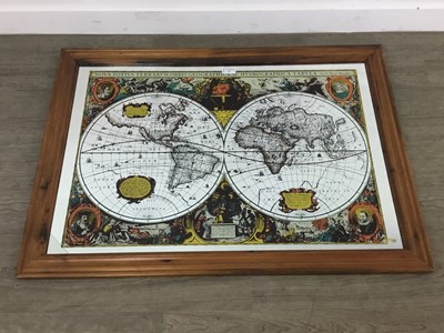 Lot 57 - A MAP OF THE WORLD MIRROR