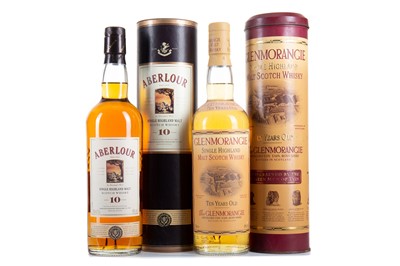 Lot 189 - GLENMORANGIE 10 YEAR OLD AND ABERLOUR 10 YEAR OLD