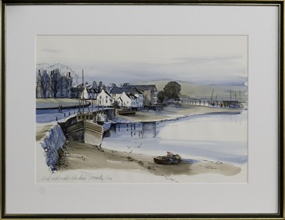 Lot 128 - KIRKCUDBRIGHT, AN INK & WATERCOLOUR BY DOROTHY BRUCE