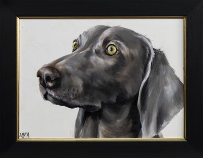 Lot 159 - BEST FRIEND, AN OIL BY GEORGINA MCMASTER