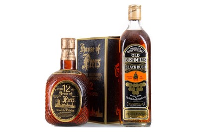 Lot 196 - HOUSE OF PEERS 12 YEAR OLD 75CL AND BUSHMILLS BLACK BUSH 75CL