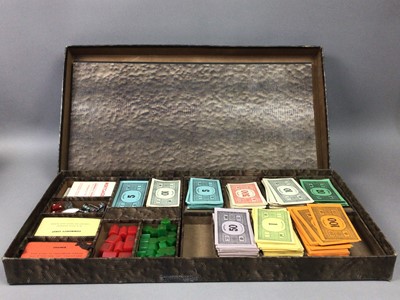 Lot 241 - A VINTAGE MONOPOLY GAME AND VINYL RECORDS