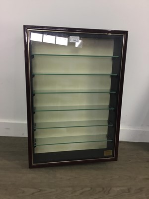 Lot 260 - A PAIR OF MODERN WALL MOUNTING DISPLAY CASES