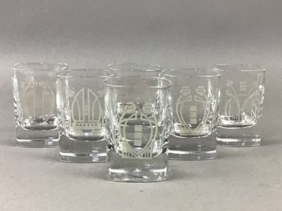 Lot 240 - A SET OF GLASSES, SILVER AND OTHER SPOONS