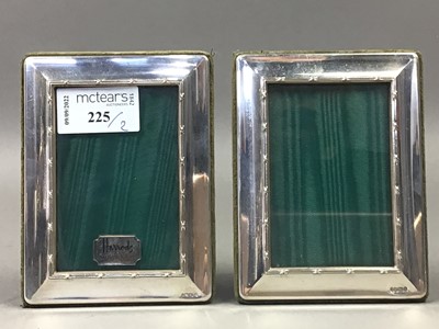 Lot 225 - A PAIR OF HARRODS SILVER PHOTOGRAPH FRAMES