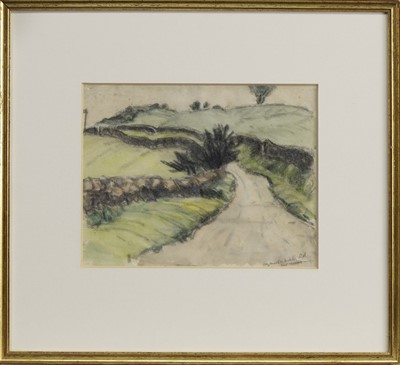 Lot 33 - GREY MIST ON A MILITARY ROAD, A WATERCOLOUR BY ERNEST ARCHIBALD TAYLOR