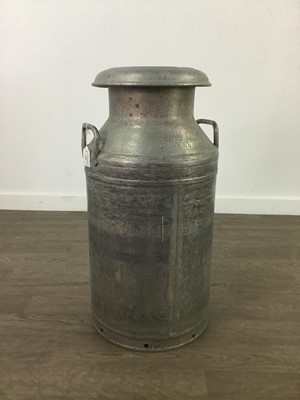 Lot 250 - A LARGE MILK CHURN