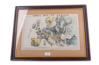 Lot 26 - COMIC MAP OF EUROPE, LATE 19TH CENTURY CARICATURE