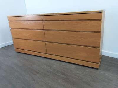 Lot 329 - A MODERN DANISH OAK CHEST BY SKOVBY