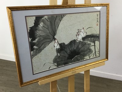 Lot 1109 - TWO CHINESE WATERCOLOUR STUDIES OF LILLIES