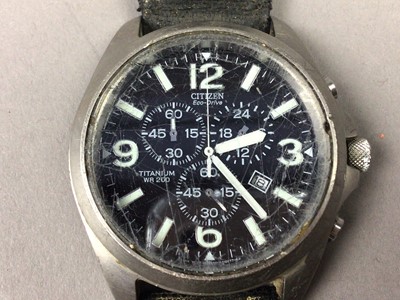 Lot 296 - A GENT'S CITIZEN ECO-DRIVE TITANIUM WR200 WRIST WATCH