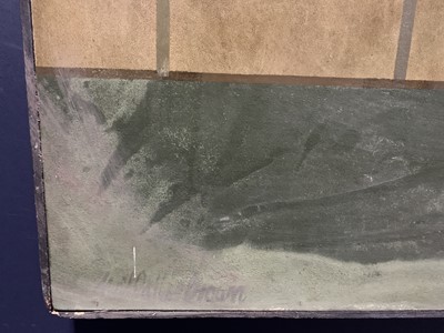 Lot 207 - NUDE AND HOUND AGAINST A WALL, AN OIL BY NEIL DALLAS BROWN