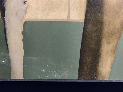 Lot 207 - NUDE AND HOUND AGAINST A WALL, AN OIL BY NEIL DALLAS BROWN