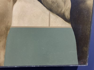 Lot 207 - NUDE AND HOUND AGAINST A WALL, AN OIL BY NEIL DALLAS BROWN