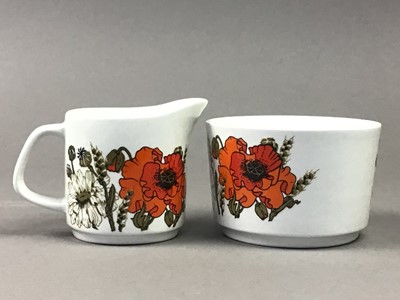 Lot 304 - A J&G MEAKIN 'POPPY' PATTERN BREAKFAST SET