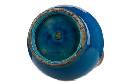 Lot 1060 - A TALL CHINESE TURQUOISE GLAZED BOTTLE VASE