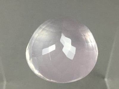 Lot 353 - A CERTIFICATED UNMOUNTED ROSE QUARTZ