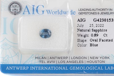 Lot 540 - **CERTIFICATED UNMOUNTED SAPPHIRE