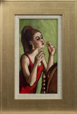 Lot 229 - LIPSTICK, AN OIL BY MARY GALLAGHER