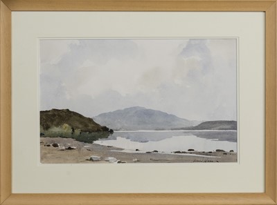 Lot 233 - LOCH FYNE, A WATERCOLOUR BY EDWARD WESSON