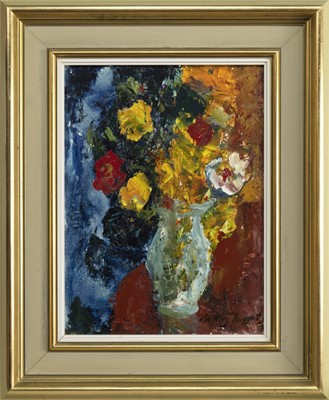 Lot 451 - SOME FLOWERS, AN OIL BY SIR WILLIAM MACTAGGART