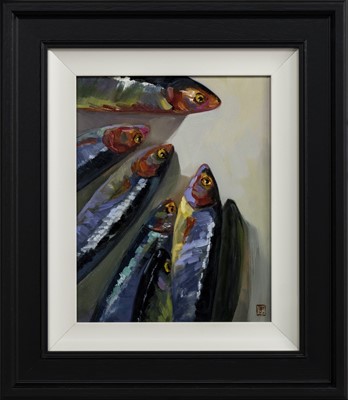 Lot 273 - CATCH OF THE DAY, AN OIL BY ZHANNA PECHUGINA