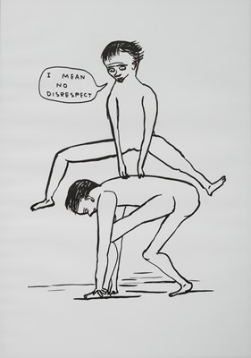 Lot 269 - I MEAN NO DISRESPECT, A LITHOGRAPH BY DAVID SHRIGLEY